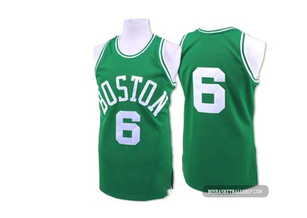 Bill Russell Boston Celtics ＃6 Authentic Men's Green Throwback Jersey