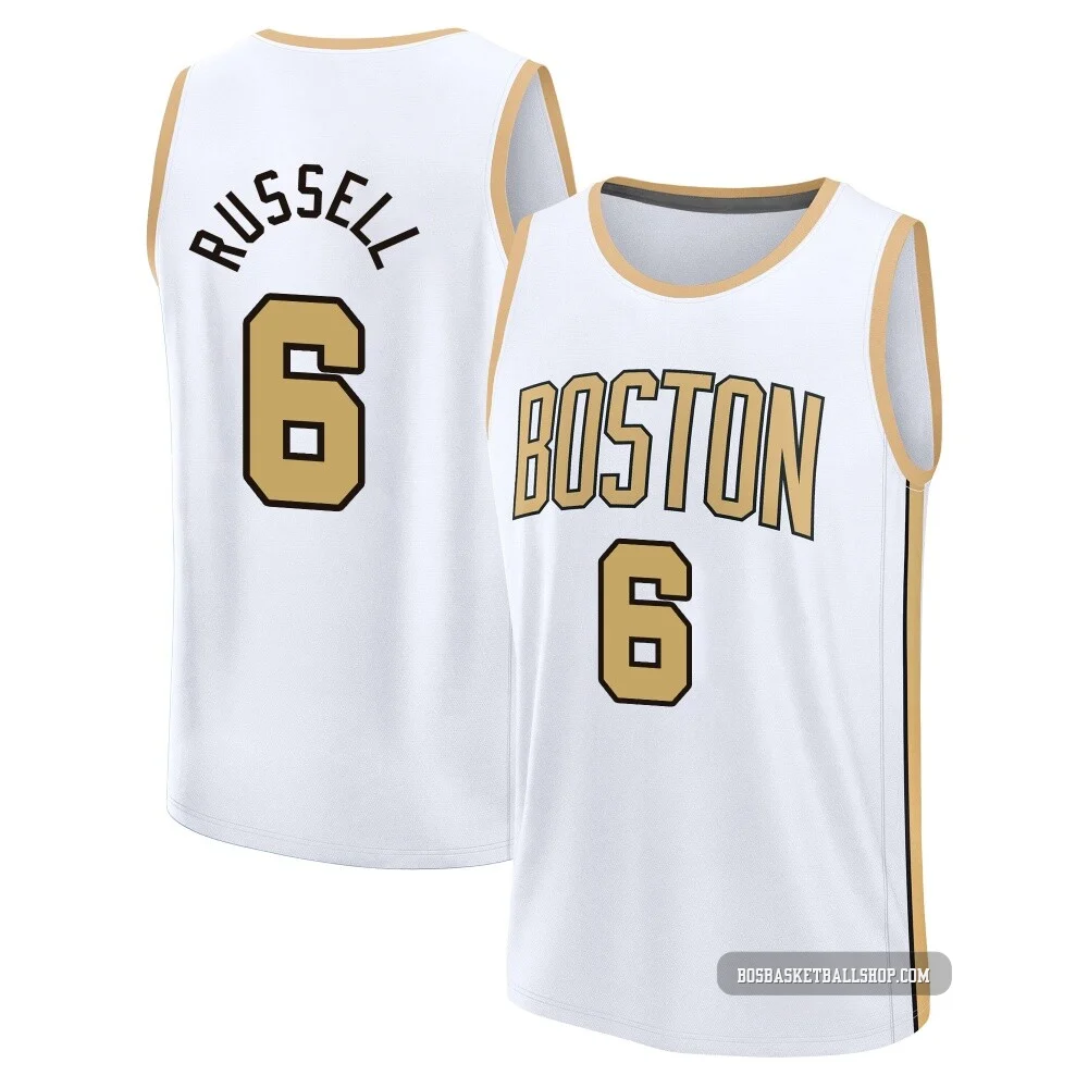 Bill Russell Boston Celtics ＃6 Men's 2025/26 Fast Break White City Edition Jersey