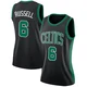 Bill Russell Boston Celtics ＃6 Swingman Women's Black Jersey - Statement Edition