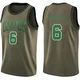 Bill Russell Boston Celtics ＃6 Swingman Youth Green Salute to Service Jersey