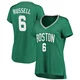Bill Russell Boston Celtics ＃6 Women's Green Fast Break Icon Edition Jersey