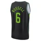 Bill Russell Boston Celtics ＃6 Youth 2024/25 Black Fast Break City Edition Jersey