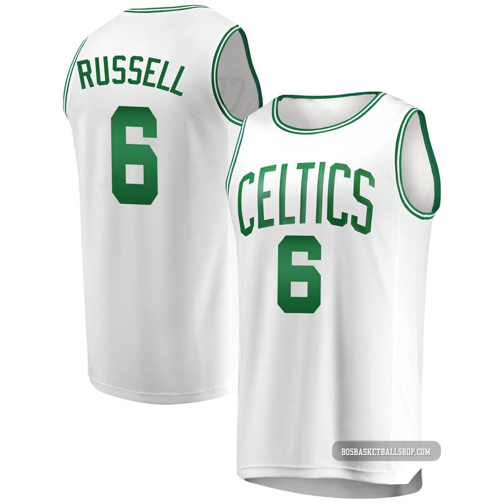 Bill Russell Boston Celtics ＃6 Youth White Fast Break Jersey - Association Edition
