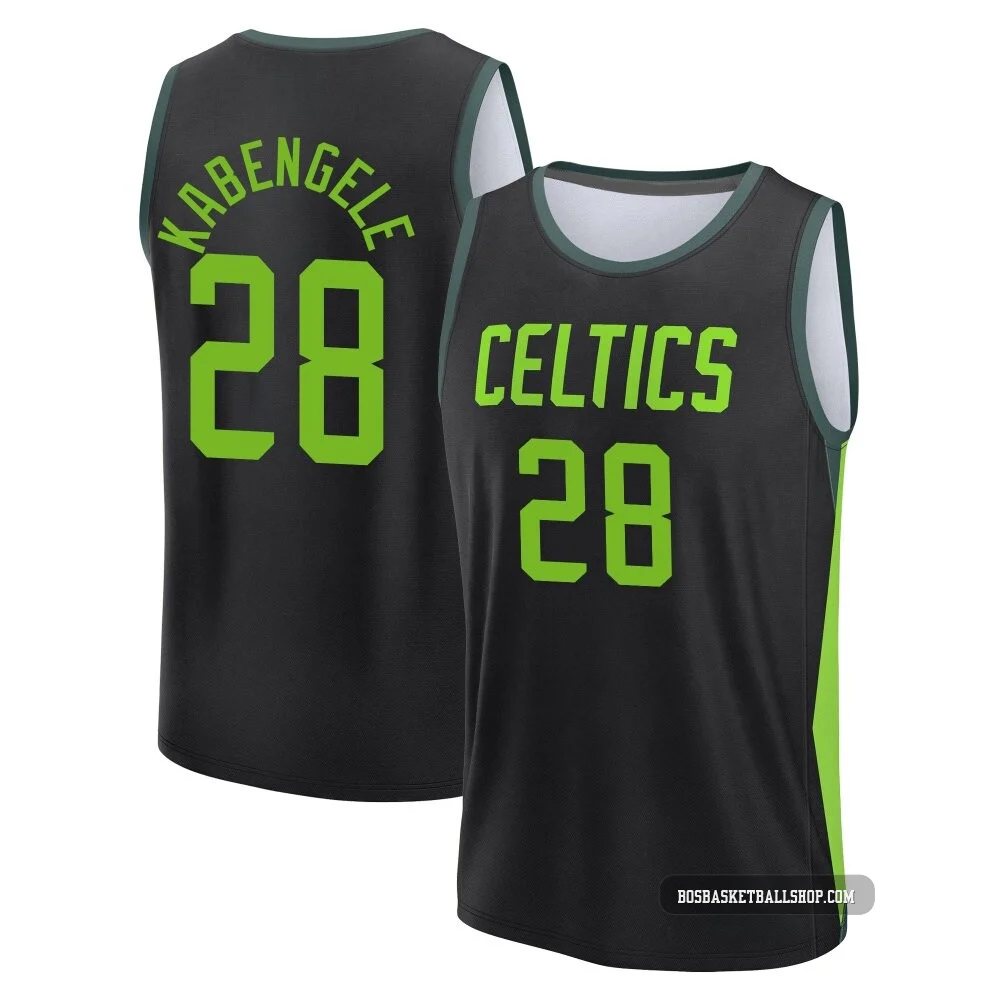 Mfiondu Kabengele Boston Celtics ＃28 Men's 2024/25 Black Fast Break City Edition Jersey
