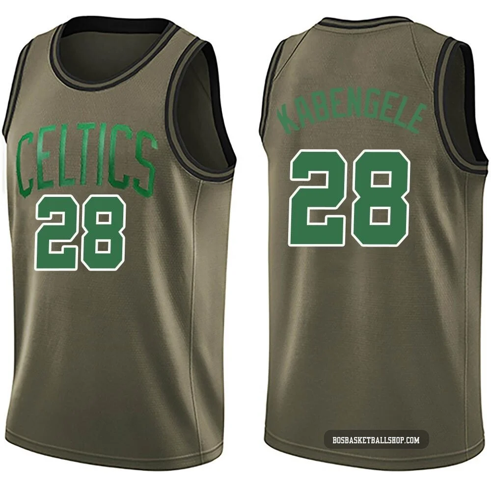 Mfiondu Kabengele Boston Celtics ＃28 Swingman Men's Green Salute to Service Jersey
