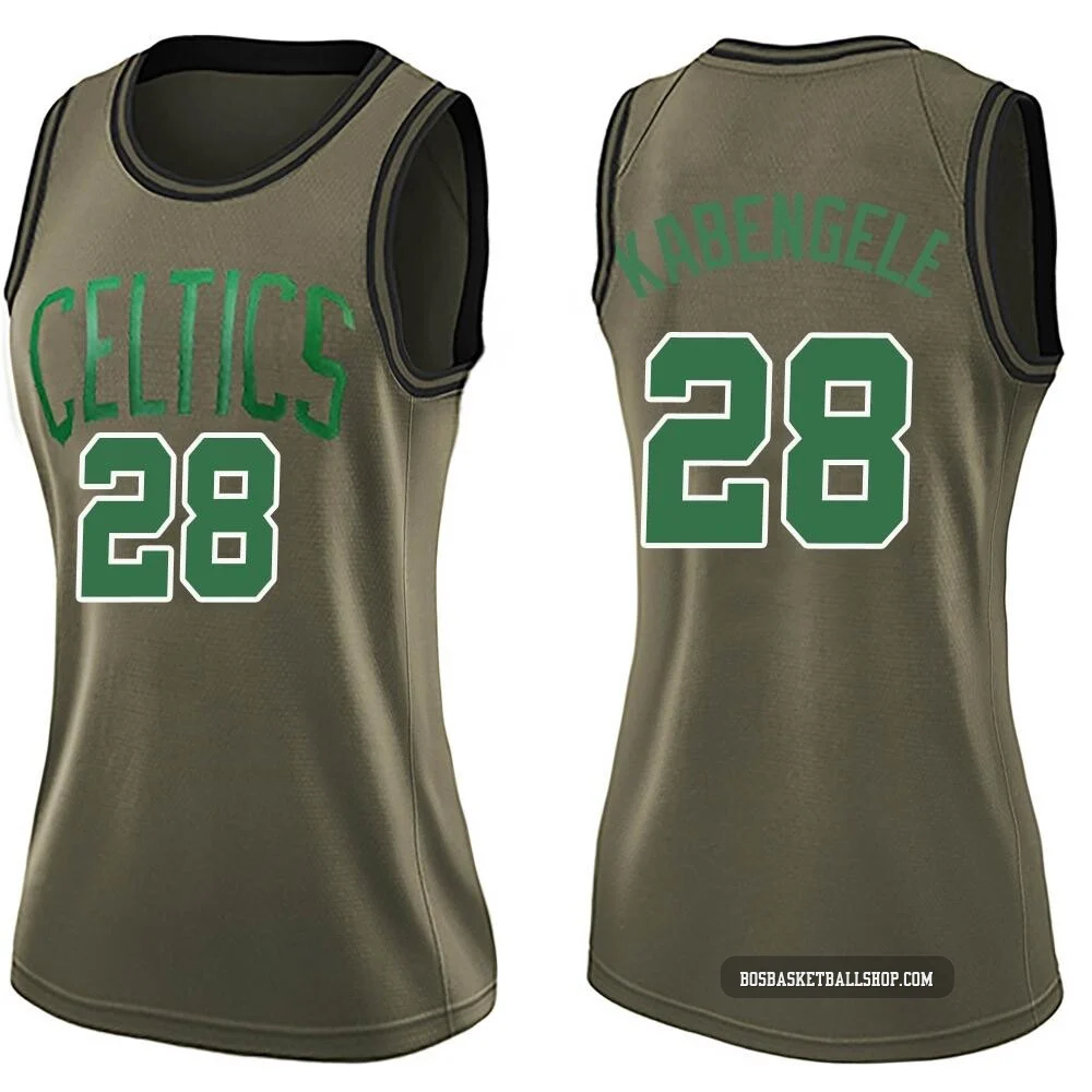 Mfiondu Kabengele Boston Celtics ＃28 Swingman Women's Green Salute to Service Jersey
