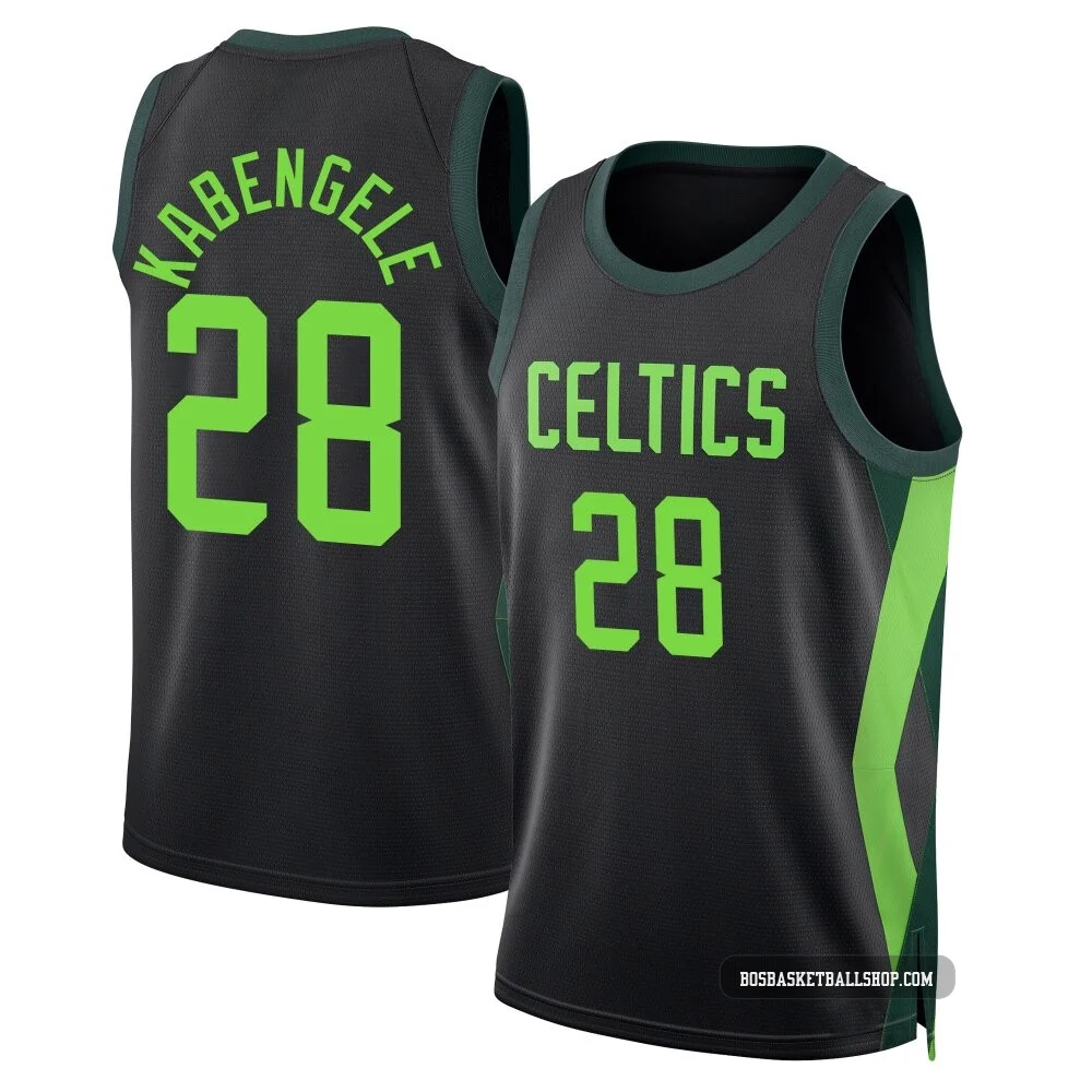 Mfiondu Kabengele Boston Celtics ＃28 Swingman Youth 2024/25 Black City Edition Jersey