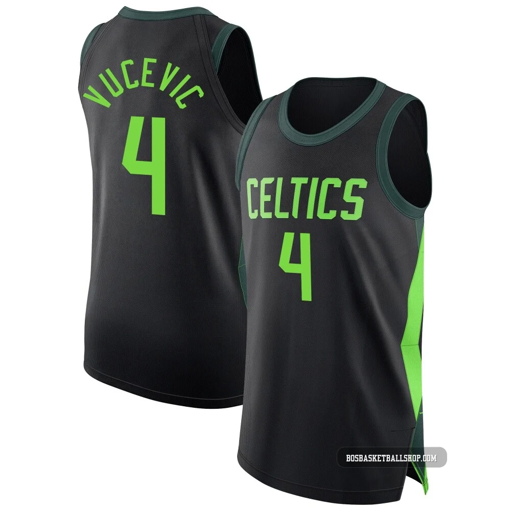 Nikola Vucevic Boston Celtics ＃4 Authentic Men's 2024/25 Black City Edition Jersey
