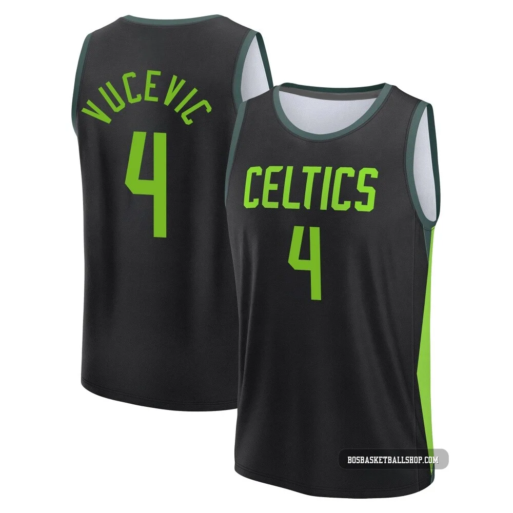 Nikola Vucevic Boston Celtics ＃4 Men's 2024/25 Black Fast Break City Edition Jersey