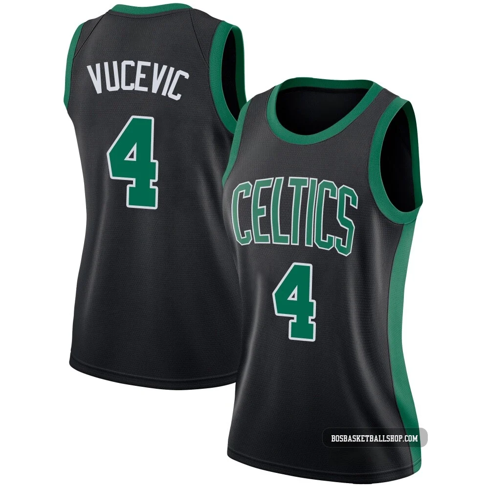 Nikola Vucevic Boston Celtics ＃4 Swingman Women's Black Jersey - Statement Edition