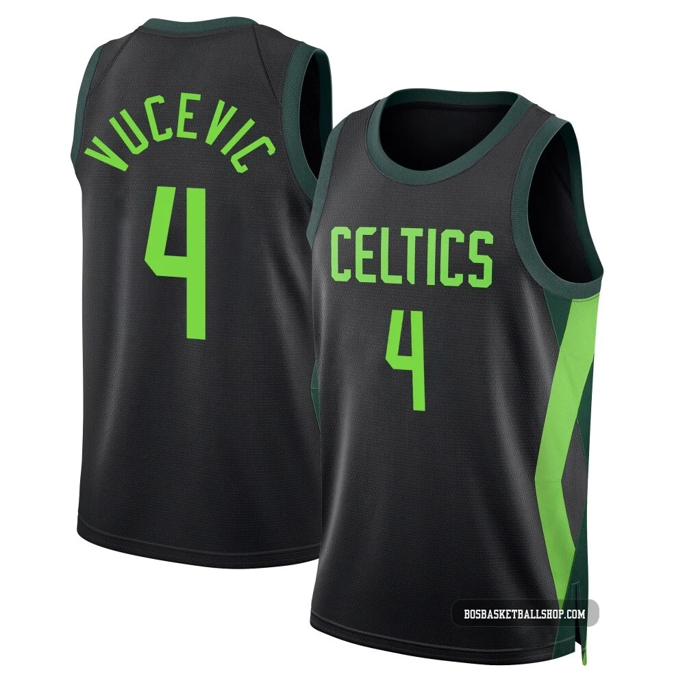 Nikola Vucevic Boston Celtics ＃4 Swingman Youth 2024/25 Black City Edition Jersey